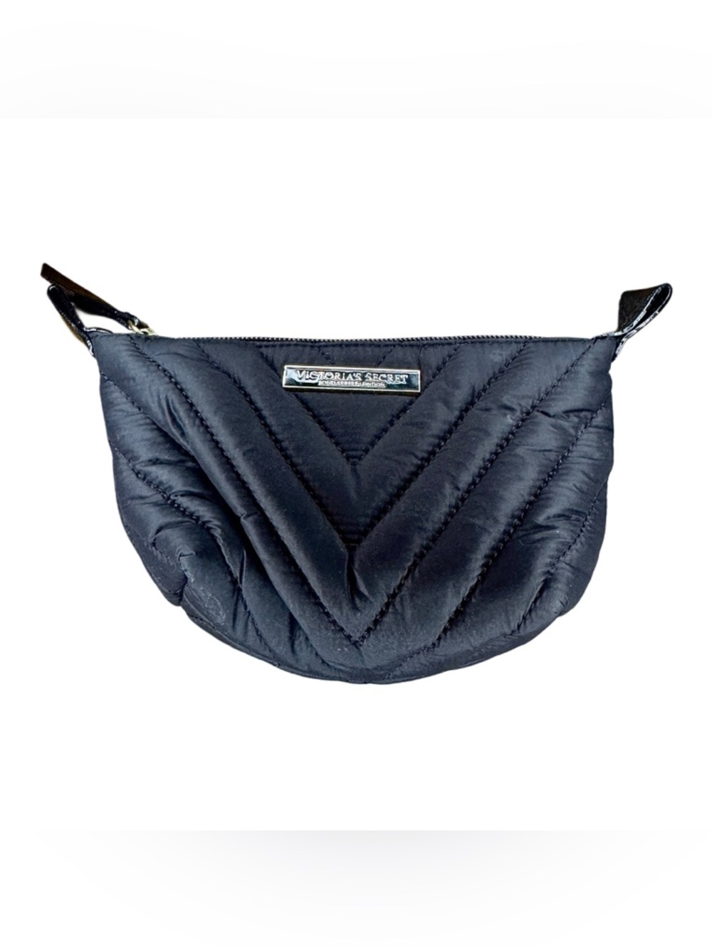 Victoria's Secret Black Quilted Wristlet Pouch
